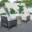 Ensemble de meubles de patio 3 pièces avec foyer