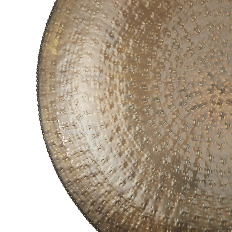 Bronze Metal Plate Large Metallic Disk Home Wall Decor, Set of 3 35", 29", 17"D