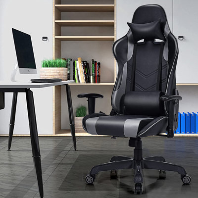 Inbox Zero Fabric Gaming Chair with Headrest