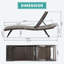 Chaise longue d'extérieur en osier 2 pièces