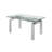 Azruddin Extendable Glass Top Metal Base Dining Table