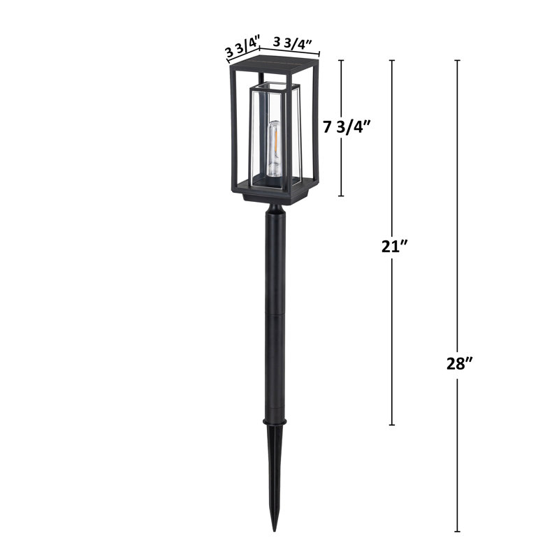 Black Solar Led Outdoor Path Lights