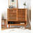 Creative built-in louvred sliding door shoe cabinet-1978280426