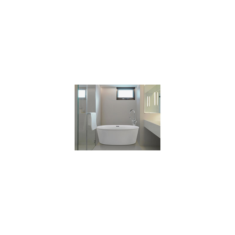 Adel 1 Freestanding Soaker Tub, White