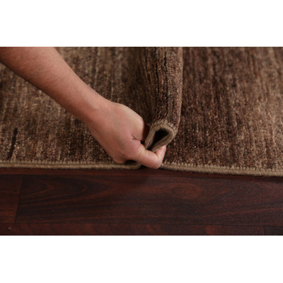 Tapis de couloir brun brun Gabbeh Kashkoli