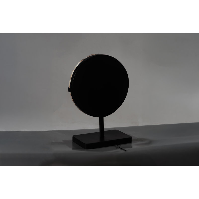 Onyx Lamp, Round Black Base