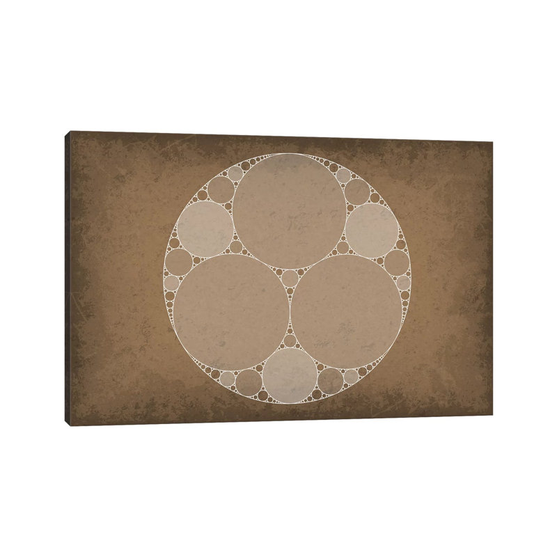 Apollonian Gasket Fractal - Wrapped Canvas Painting, 20.32 cm H x 30.48 cm W