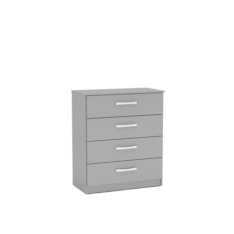 Marquitta 4 Drawer 76.6Cm W Double Dresser, Grey
