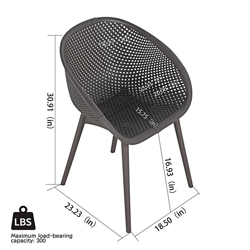 Ensemble de 2 chaises longues Modern, Dark Gray