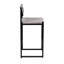 Upholstered Counter Stool with Metal Frame