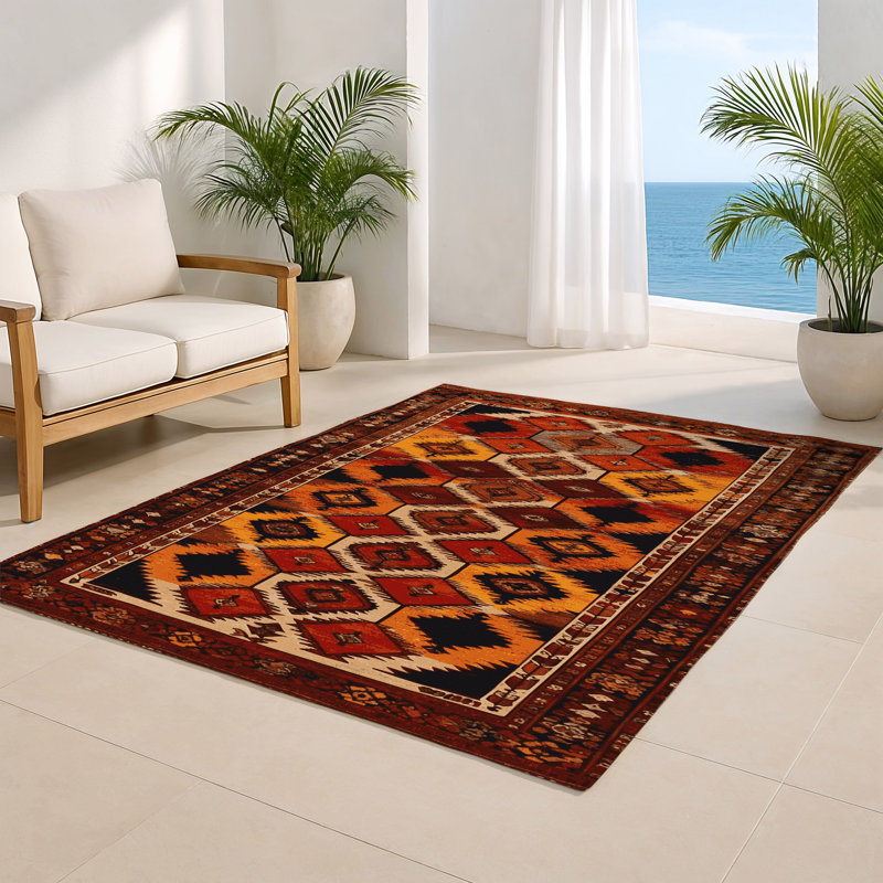 Tapis turc intérieur et extérieur brun, Rectangulaire 8 pi x 10 pi