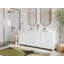 Meuble-lavabo double 84 po avec plateau Bronya