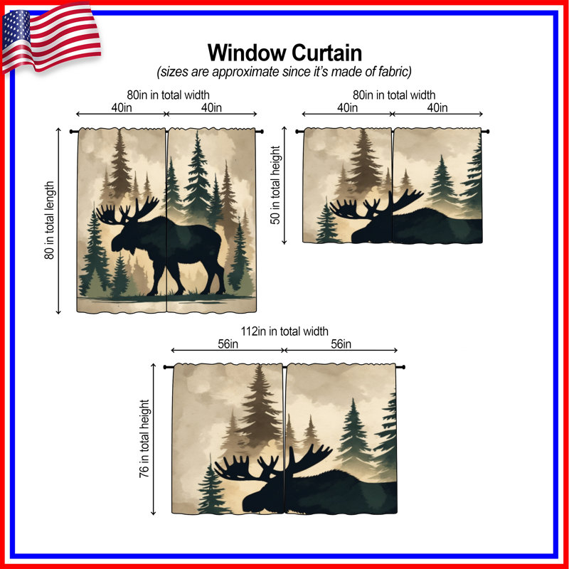 Moose In Forest, 40 po x 50 po - 2 panneaux, Transparent