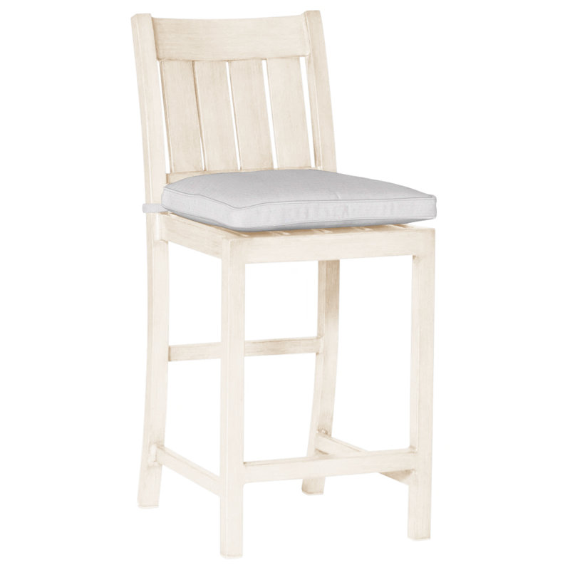 Tabouret de comptoir d'extérieur club 24 po, Welt, Lin neige, Huître