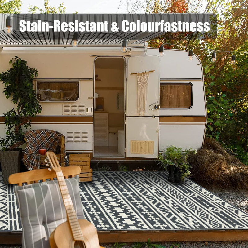 Tapis d'extérieur réversible imperméable Marliegh, Rectangle 9 pi x 12 pi