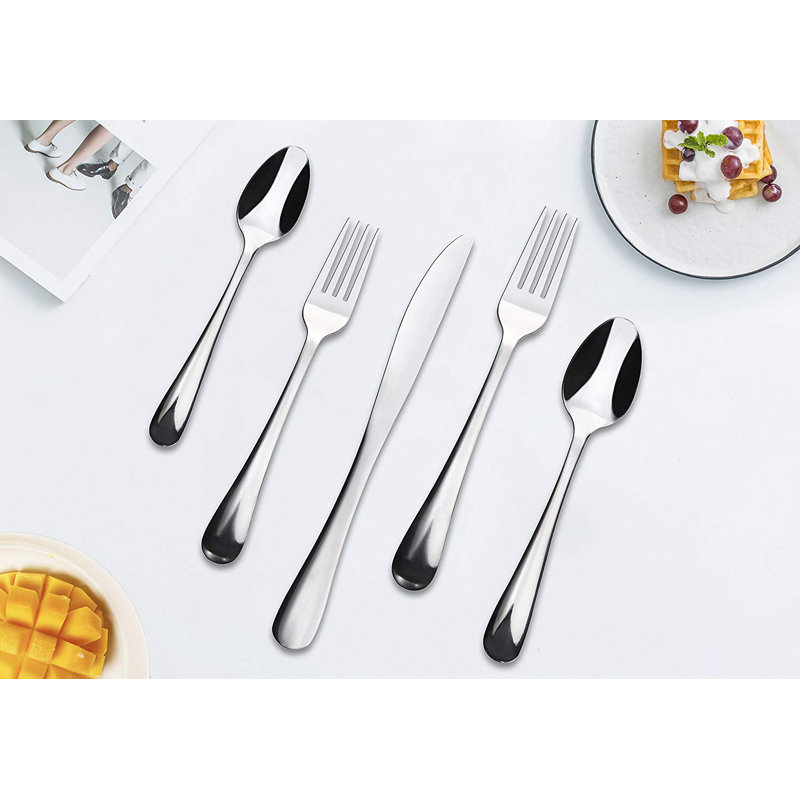 Symple Stuff Shelborne Stainless Steel Flatware Set - Service for 4
