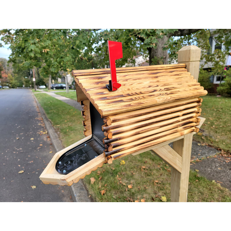 Amish Log Cabin Mailbox, Handmade
