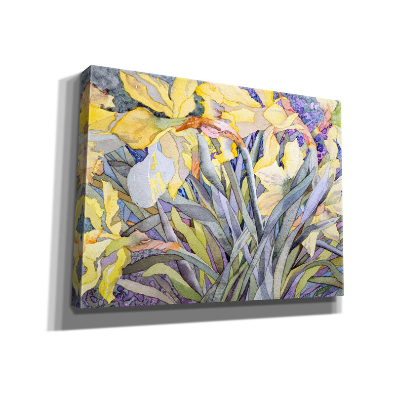 " Daffodils, Van Vleck " by Sharon Pitts, 40" H x 54" W x 1.5" D