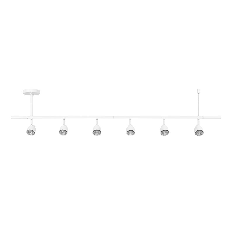 57.4'' 6 -Light Fixed Track Track Kit with Dimmable and Adjustable Head
