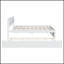 Structure de lit avec lit gigogne et 2 tiroirs, finition blanche ultrabrillante pour l'élégance et le rangement-277966127