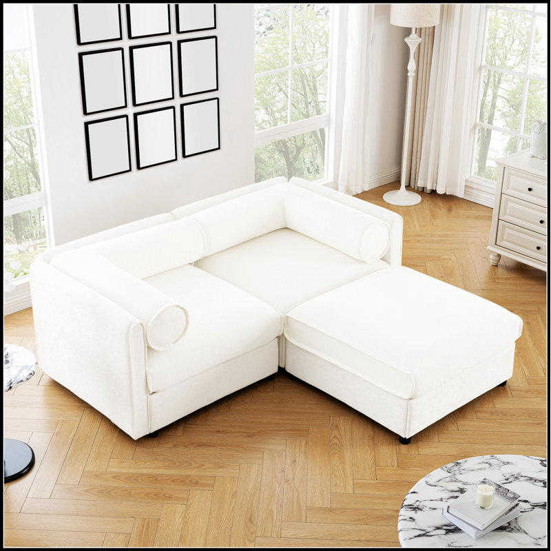 Canapé moderne en chenille avec rangement dissimulé et conception ergonomique pour un confort ultime
