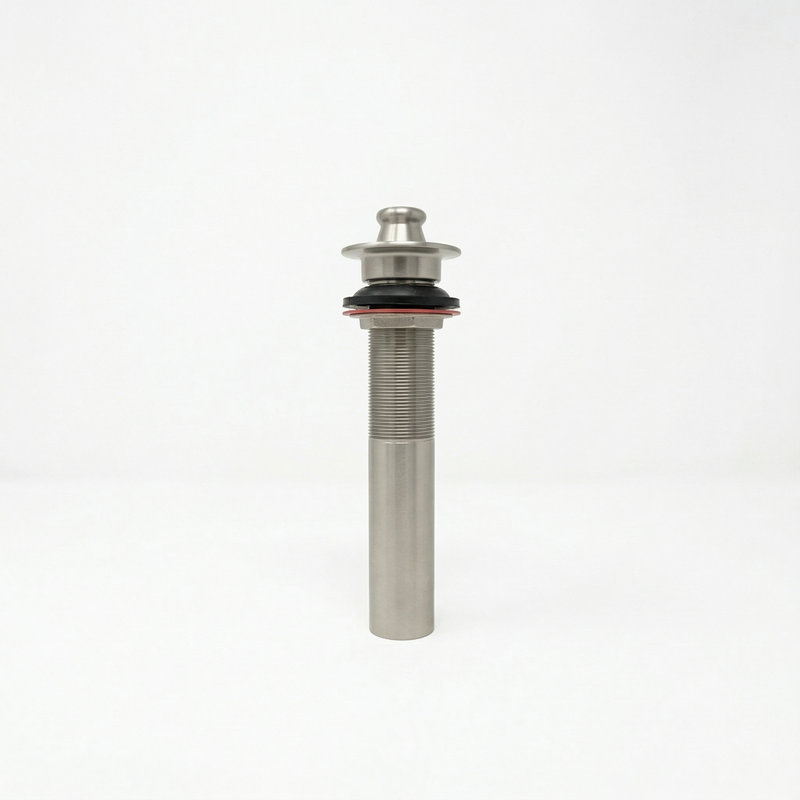 Ensemble de bonde de lavabo avec bouchon facile à soulever et trous de trop-plein, Nickel mat