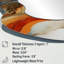 «Minimal Mountains Solitude Horizon», miroir décoratif asymétrique de paysage abstrait, miroir mural irrégulier moderne, imprimé sur métal-1495176232