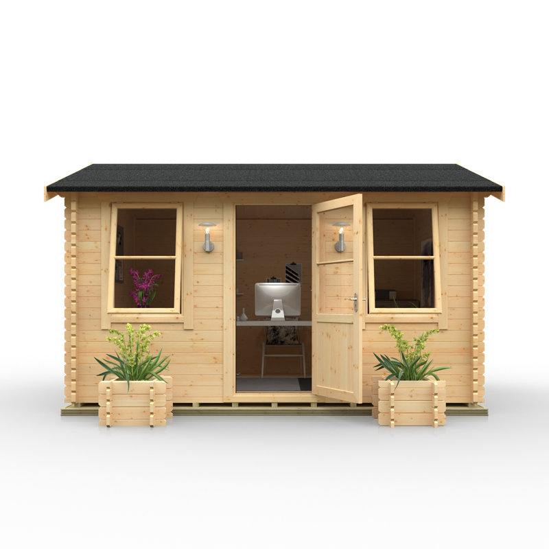 The Rosen Tongue & Groove Log Cabin 14x10w
