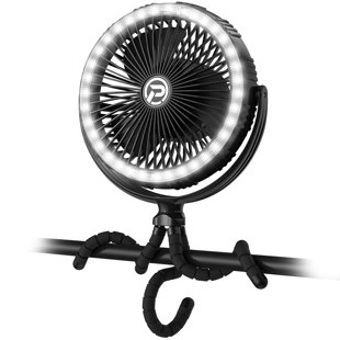 Panergy Misting Fan Rechargeable 10000mAh Battery, 8-inch Mister Fan with  Clip 3 Speeds with Timer Function, 360 Rotatable Spray Fan for Camping,  Home Office, Jobsite 