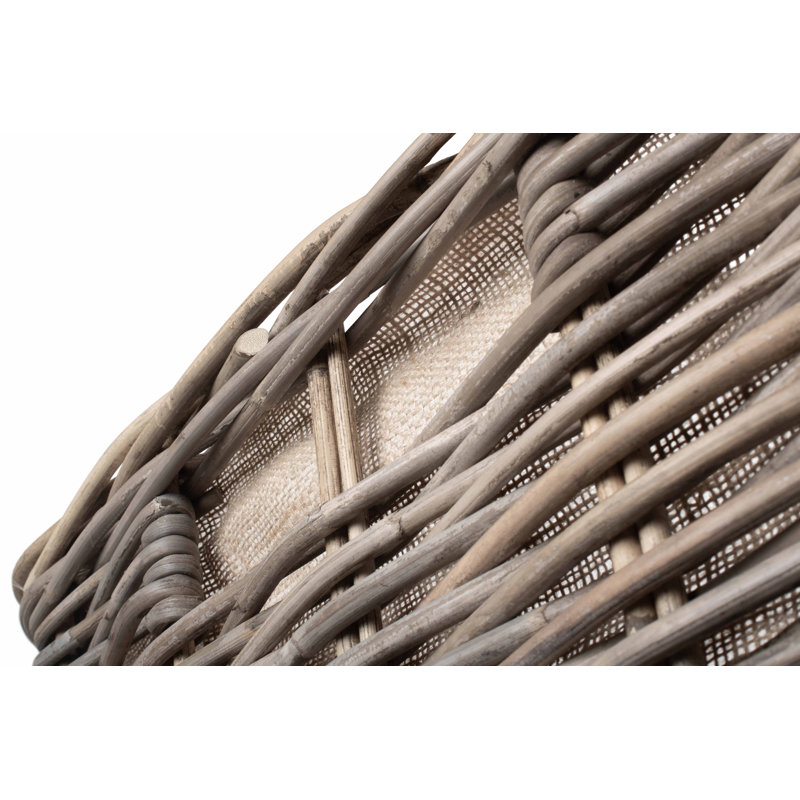 Rattan Under Bench Basket with Lining