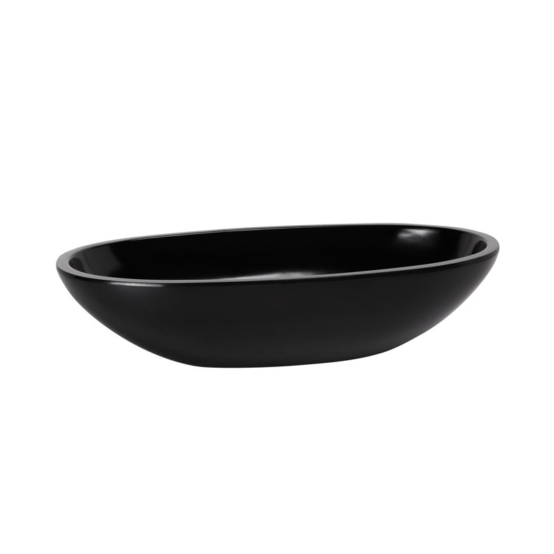 Elite Global Solutions Belize Melamine Serving Bowl, Black