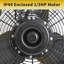 Ventilateur tambour portable 2 vitesses à grande vitesse en jaune avec puissant moteur de 1/3 HP TEao, pale turbo