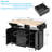 55.7" W Wood Kitchen Island with Drop Leaf-483947714
