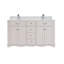 60" Solid Wood Sink Vanity  With 1' Artificial Stone Top-483886943