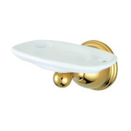 Restoration Chicago Toothbrush & Tumbler Holder, Polished Brass