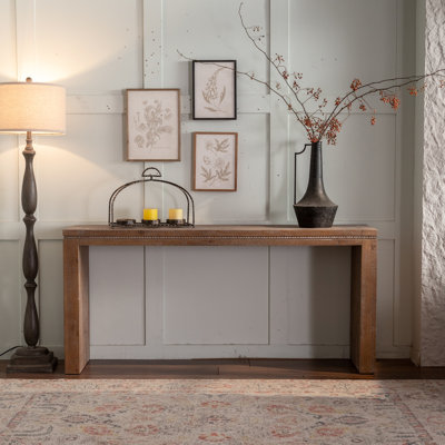 Console en bois massif pour vestibule de couloir, salon long rétro, plateau de table spacieux à usages variés, et entrée simple à installer, canapé-lit, plateau de table fonctionnel, fabrication, surface chauffante,