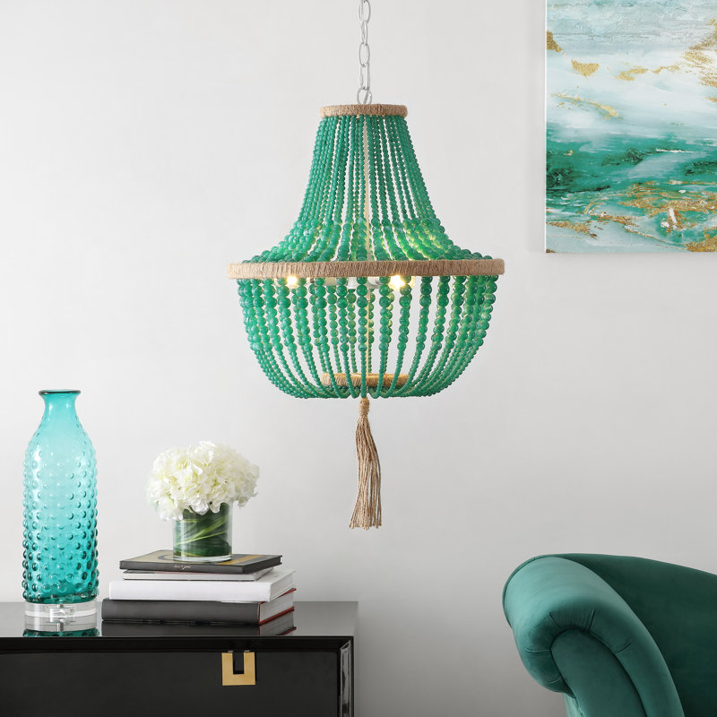 Llandel 3 - Light Dimmable Empire Chandelier, Emerald