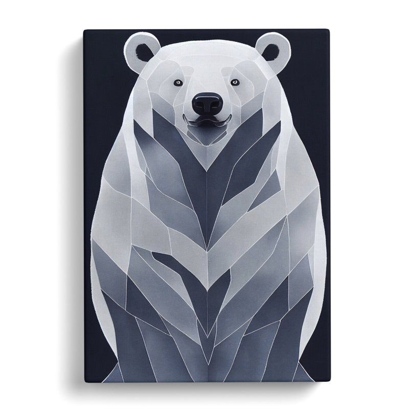 Spenser Polar Bear Neoplastic - Wrapped Canvas, 76cm H x 50cm W x 3cm D