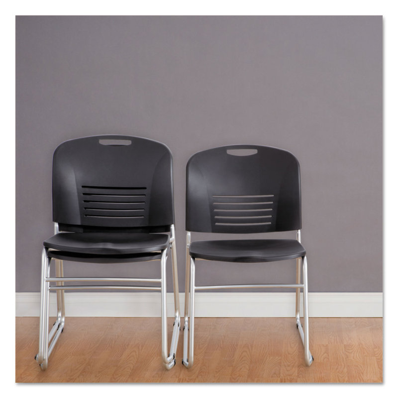 Chaise empilable sans accoudoirs, Noir