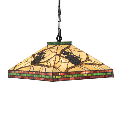 Luminaire suspendu carré 17 po Pinecone Mission