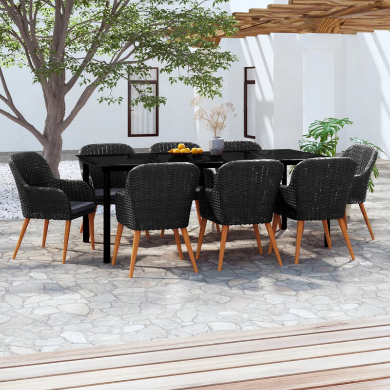 Rectangular 8 - Person 78.7" Long Dining Set with Cushions