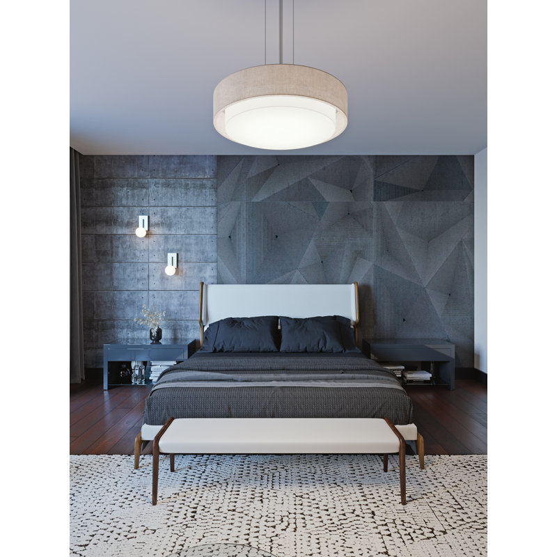 Ashantis 3 - Light Satin Nickel Drum Pendant