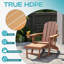 Chaise Adirondack pliante en plastique avec repose-pieds Cait-1864332161