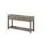 Table de canapé 54 po, aucun assemblage requis, finition chêne blanc