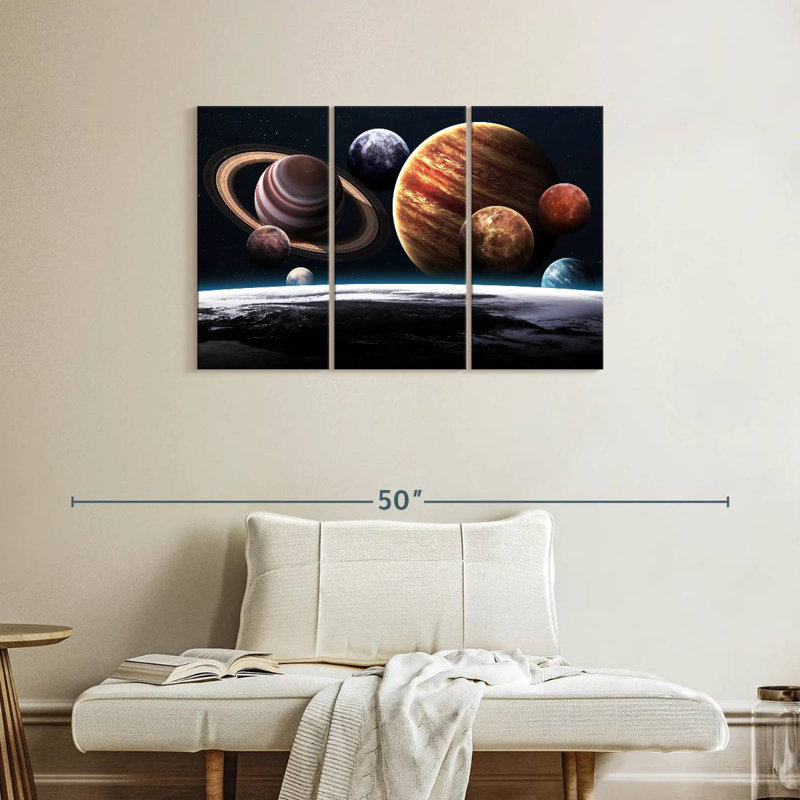 Oberle View Of Planets From Earth, 24" H x 38" W