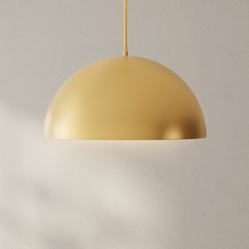 Ashantae 1 - Light Dome Pendant, Brushed Gold, 124.5" H x 23.62" W x 23.62" D