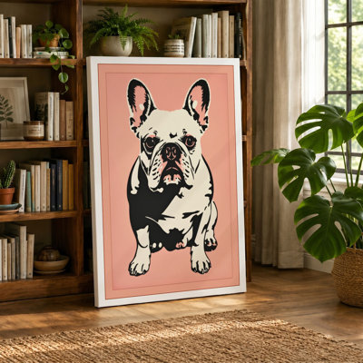 Dapper Bulldog Modern - Wrapped Canvas
