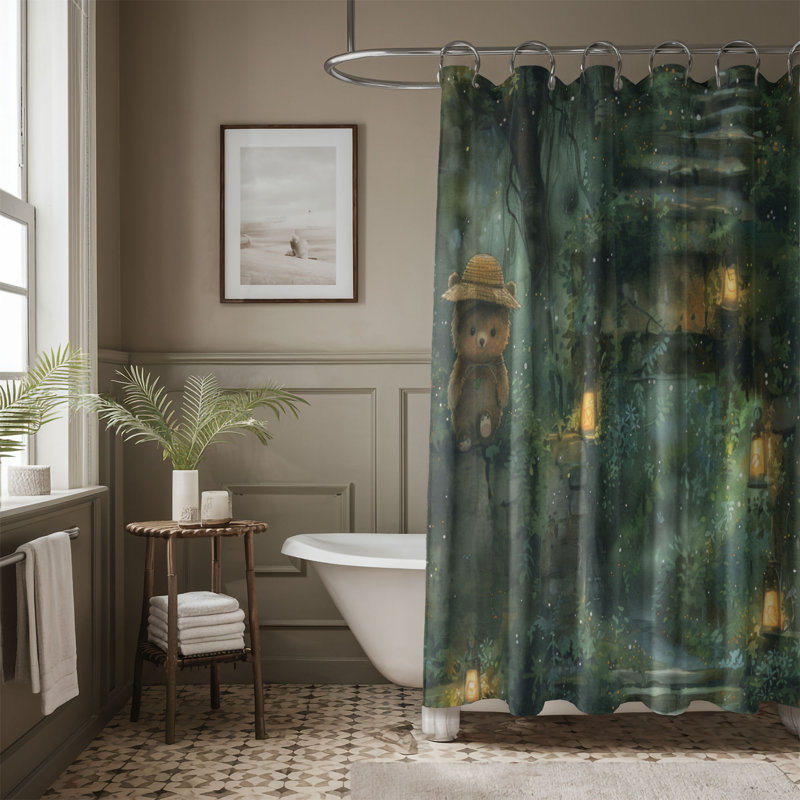 Bear Playtime - Premium Shower Curtain, 74"H x 71"W