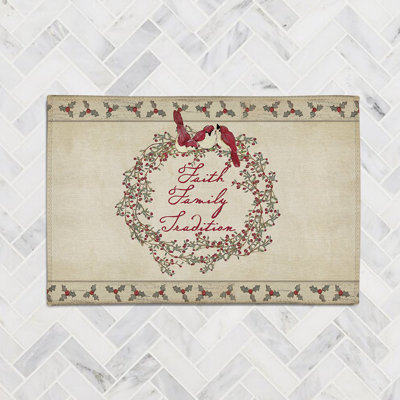 Faith Family Tradition Chenille Indoor Rug