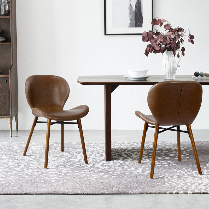 Milin Dinner Side Chair, Dark Brown, Brown